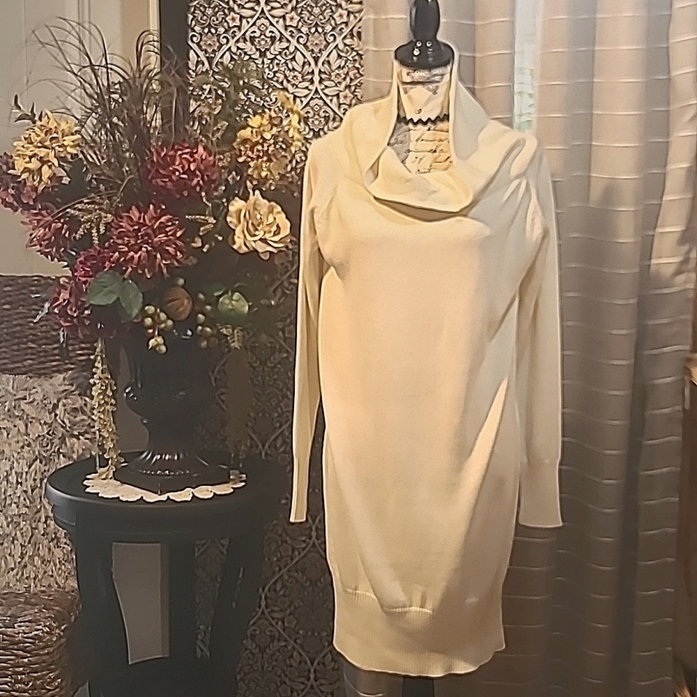 VILA Clothes cowlneck knit tunic dress